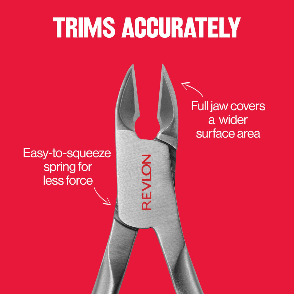 Revlon Cuticle Nipper easy-squeeze spring aids comfortable, controlled trimming