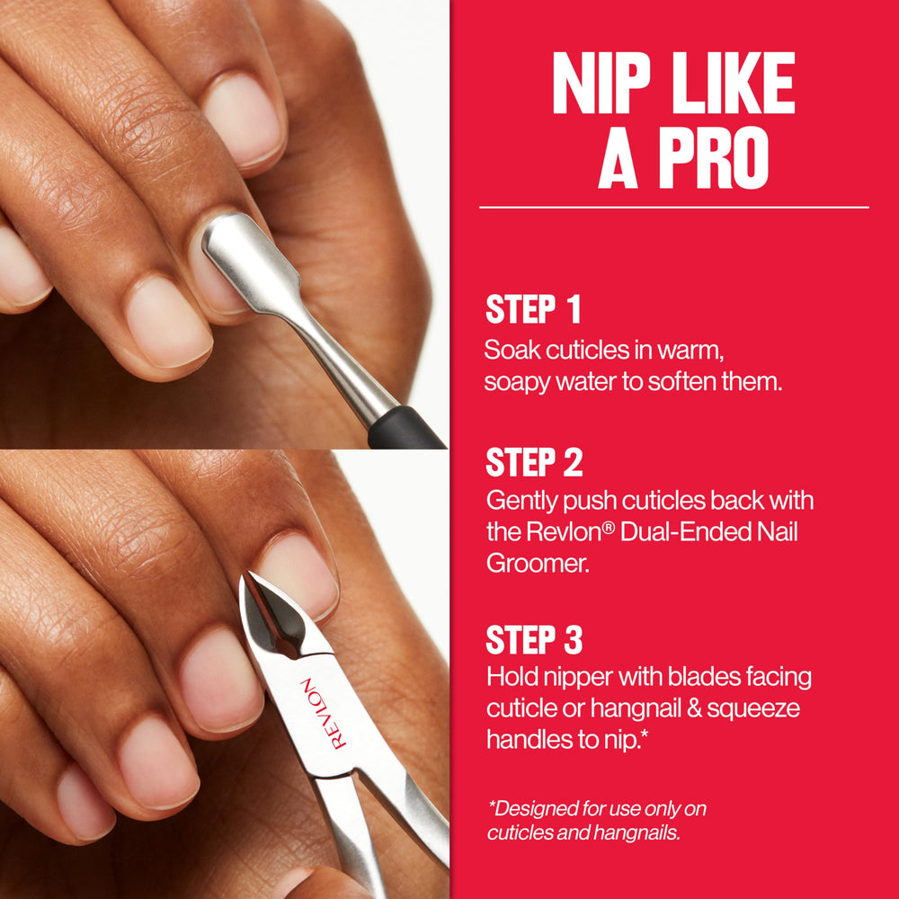 Revlon Cuticle Nipper ergonomic grip supports steady handling during manicure