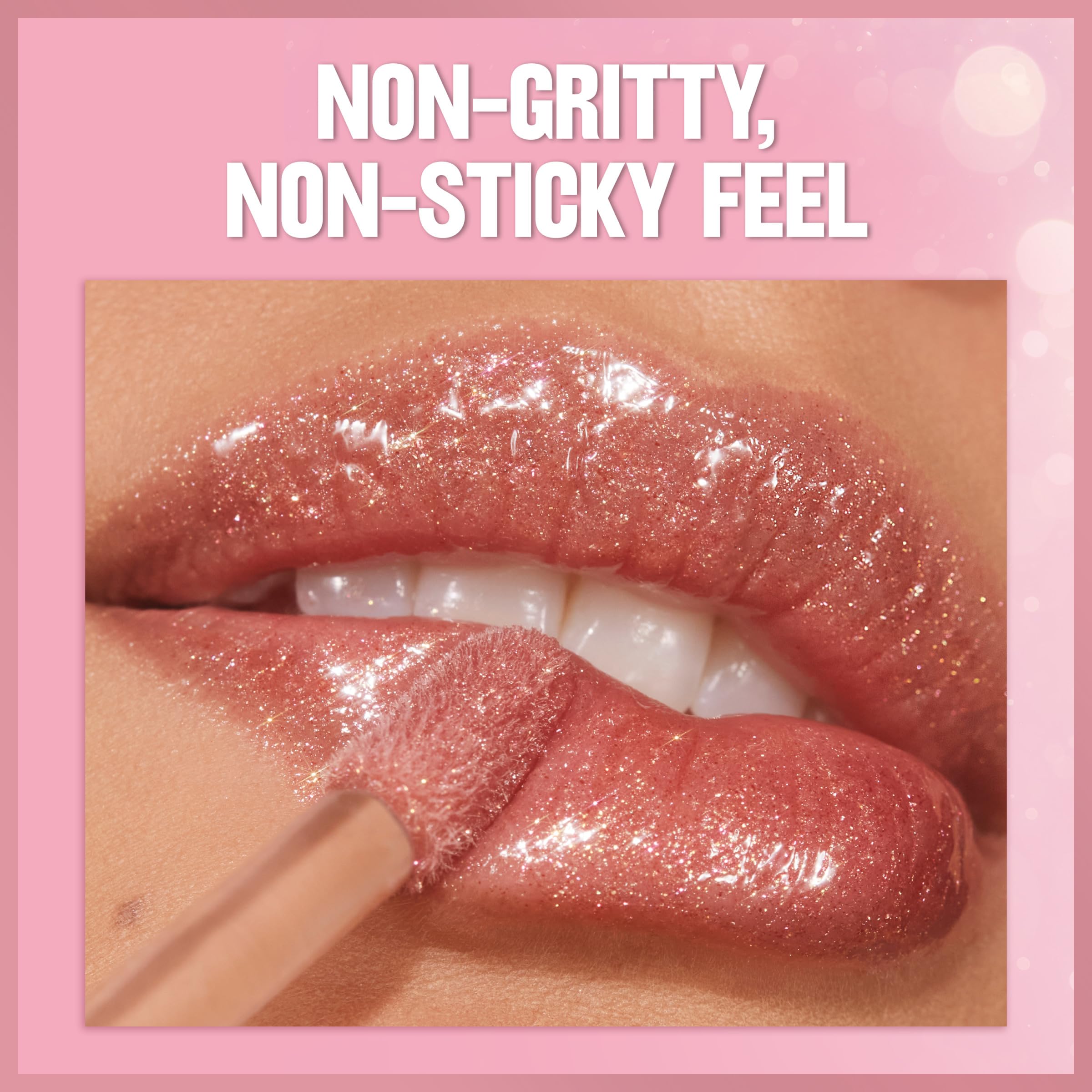 REVLON Glimmer Gloss Diamond Drama bottle displays light-pink flip for dimension