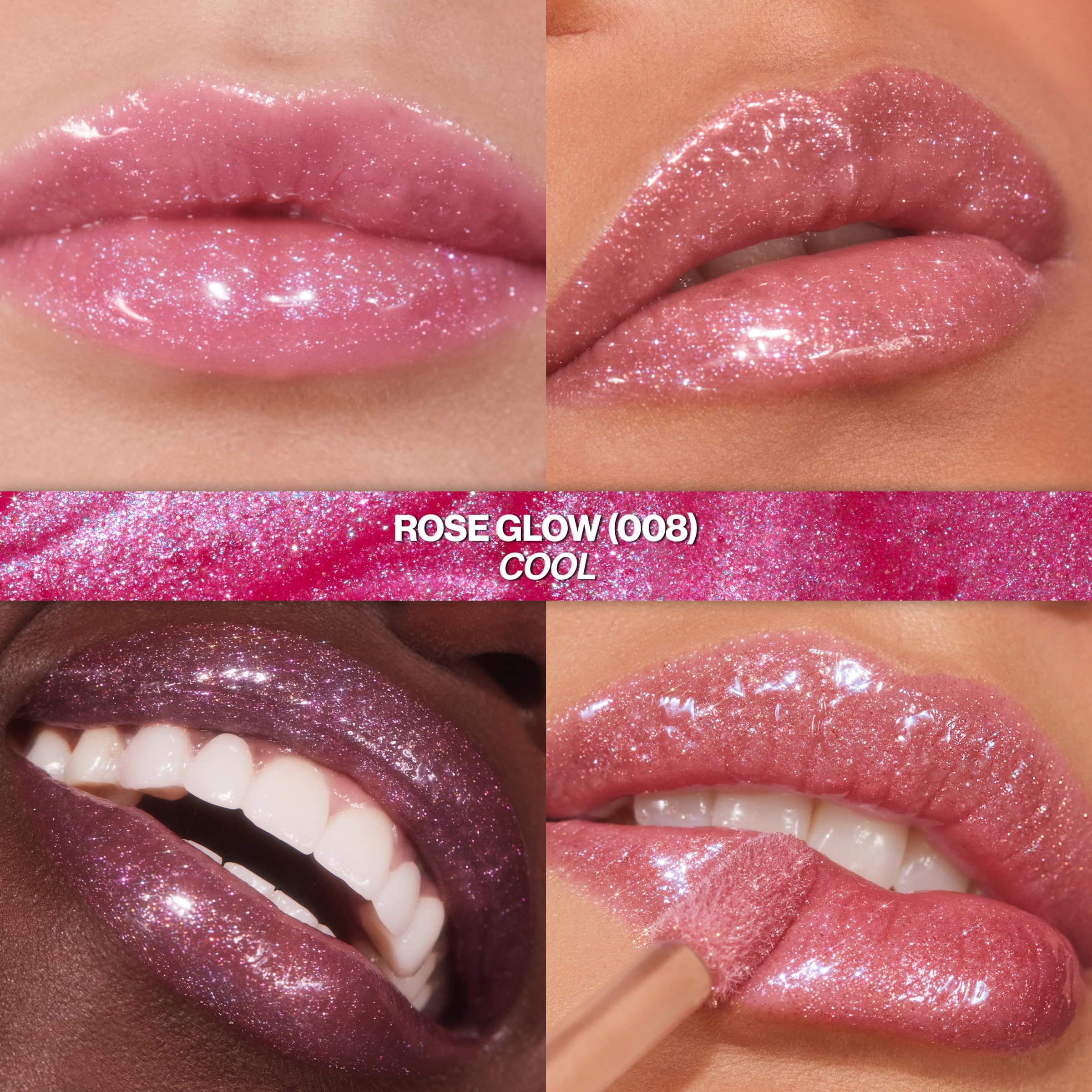 REVLON Glimmer Gloss oversized applicator delivers generous glimmer on lips