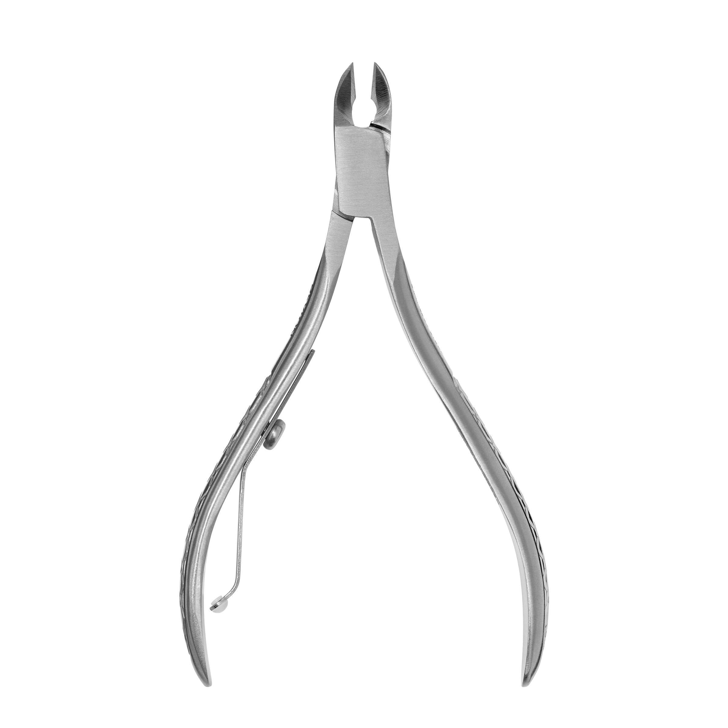 Revlon Half Jaw Cuticle Nipper ergonomic-handle for secure grip and control.