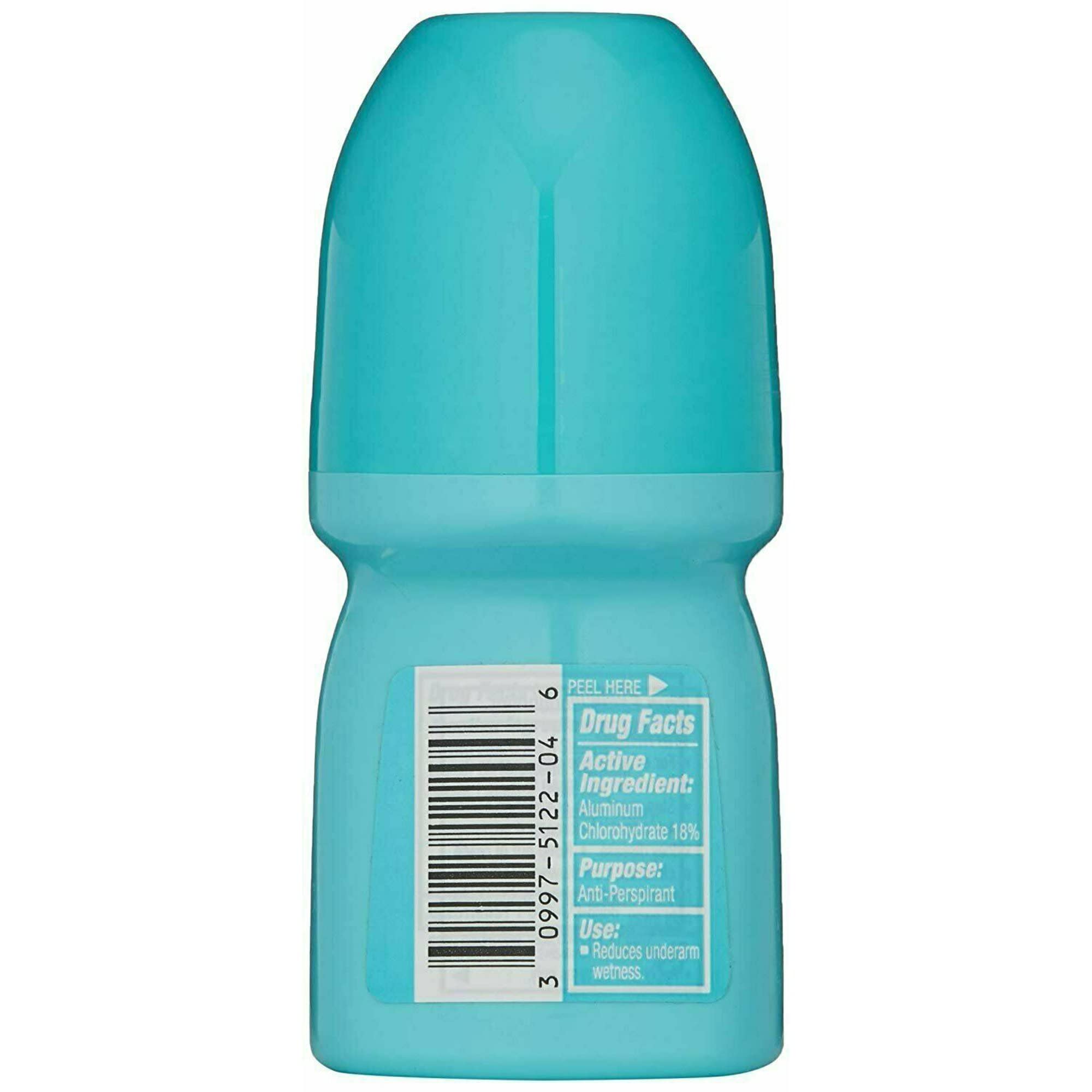 REVLON Hi Dri roll-on bottle close-up highlighting unscented fragrance-free formula.