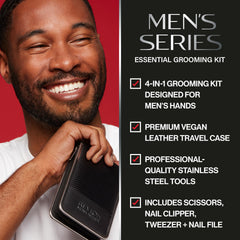 Revlon Men's Series safety scissors with rounded tips for safe grooming.