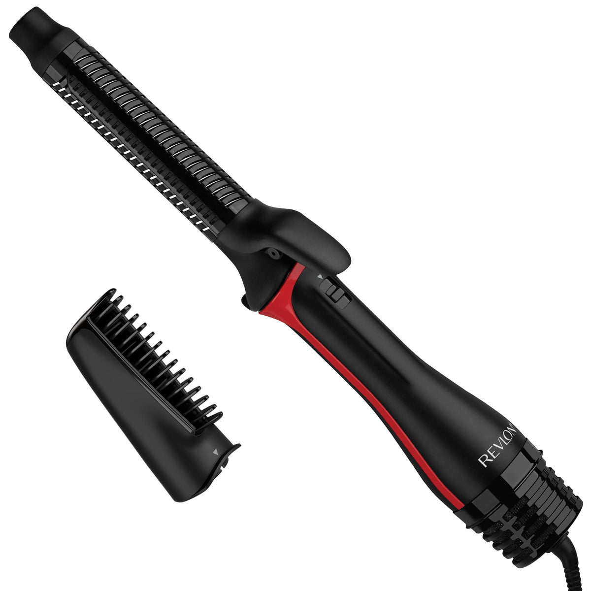 REVLON One-Step Blowout Styler ceramic-coated barrel for smooth, frizz-free curls.