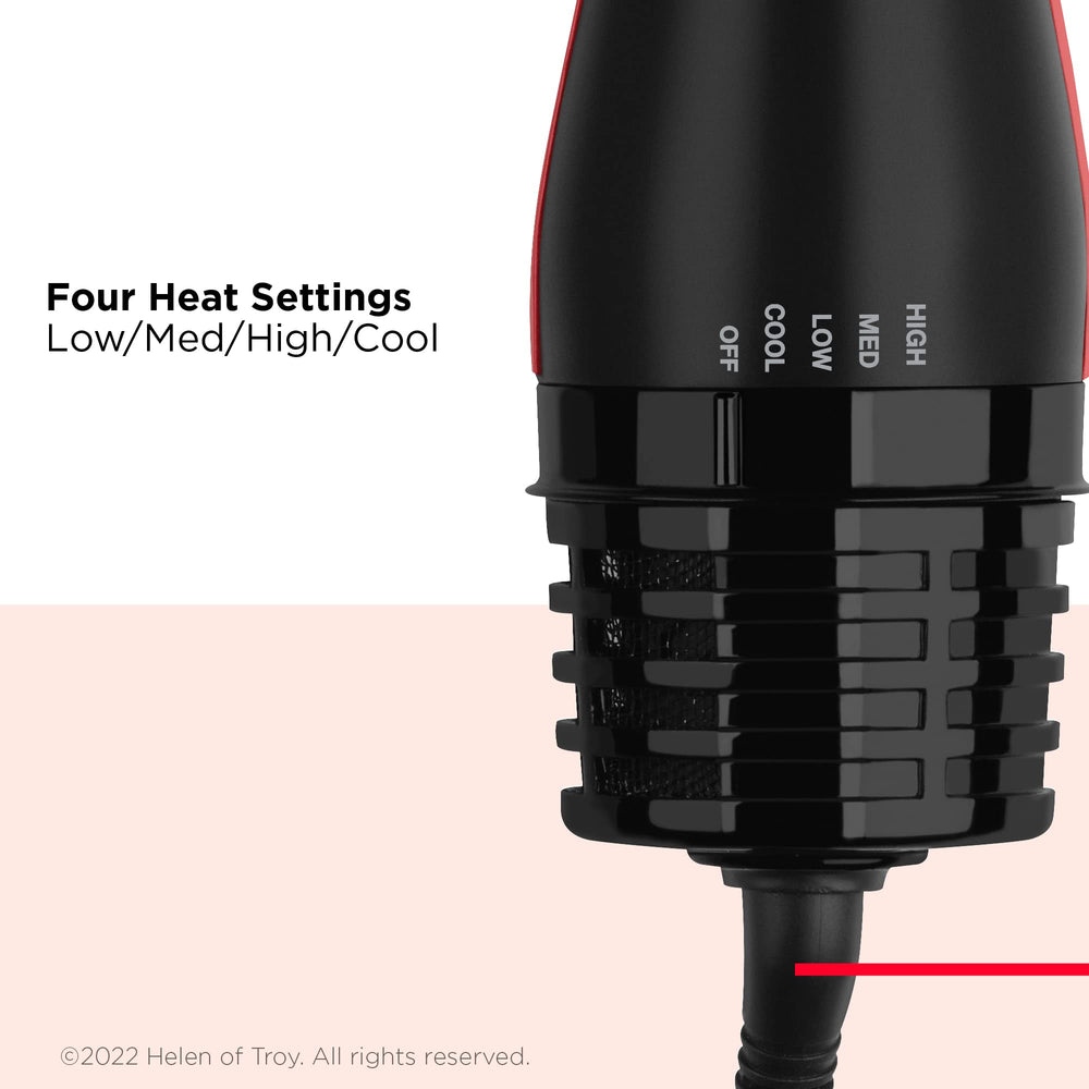 REVLON One-Step Blowout Styler root-drying concentrator speeds drying time.