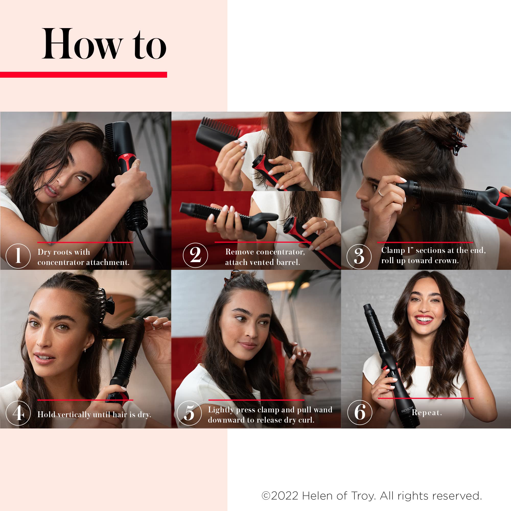 REVLON One-Step Blowout Styler swivel cord for easy movement while styling.
