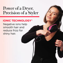 REVLON One-Step detangling bristles glide through damp hair