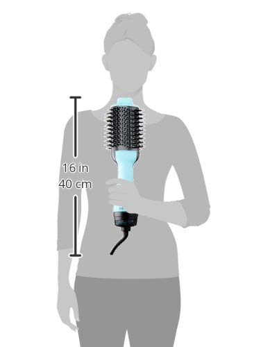 REVLON One-Step Mint bristles detail shows smoothing action and controlled styling.