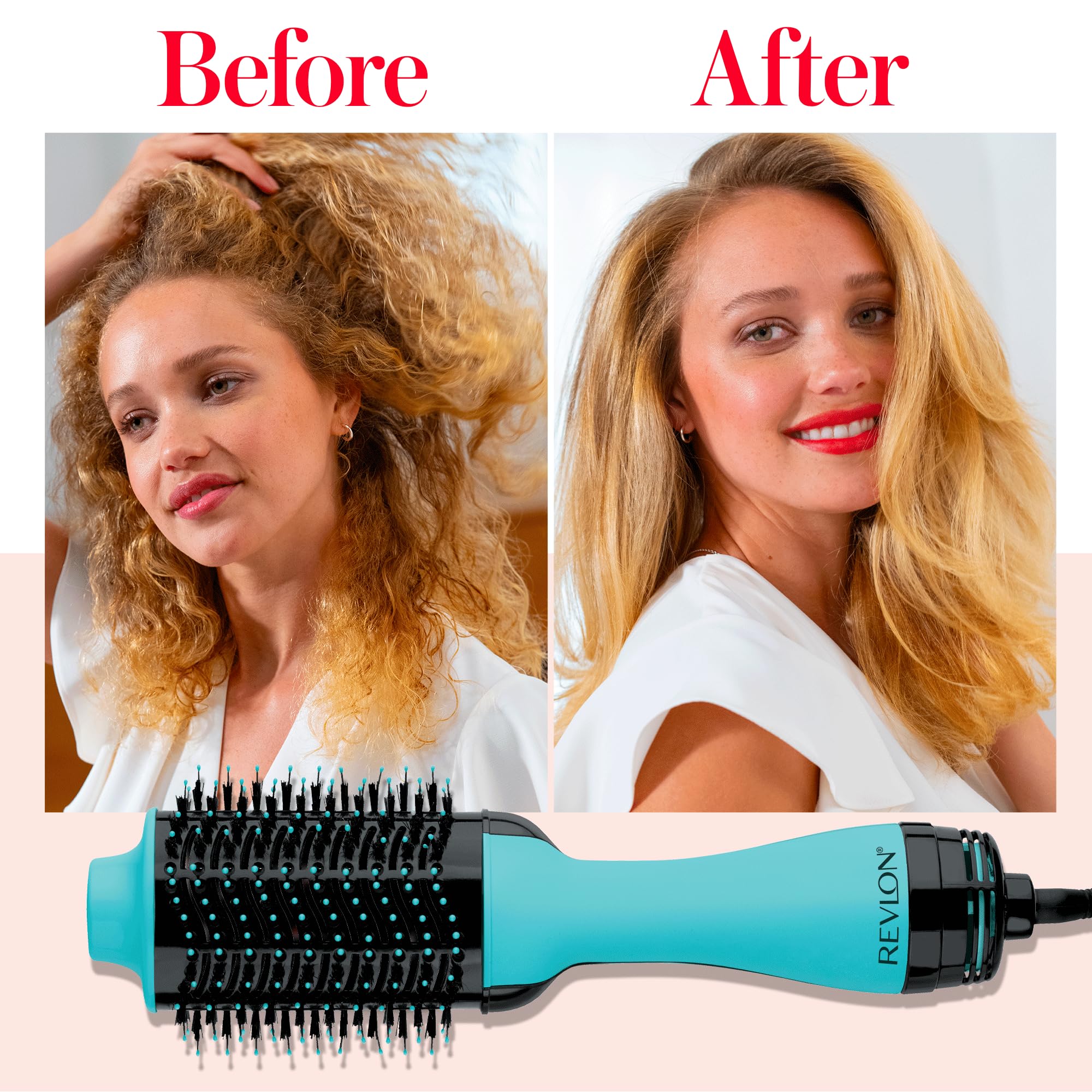 REVLON One-Step Mint ionic-technology icon emphasizes fast drying with reduced heat exposure.