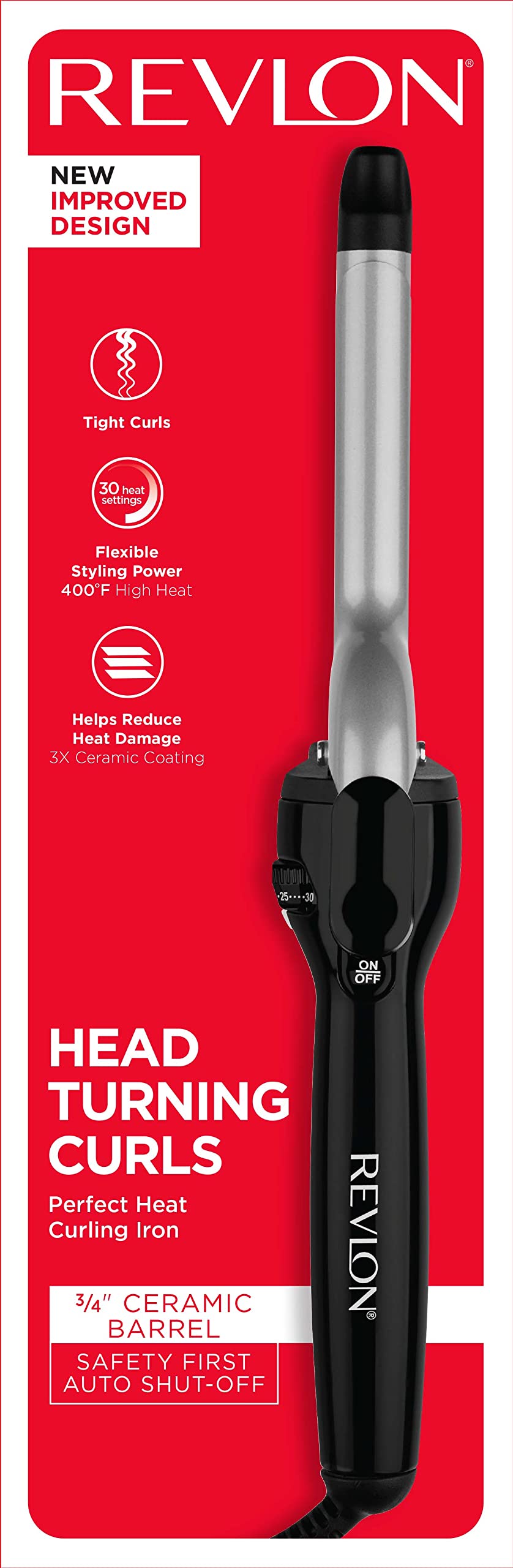 Revlon Perfect Heat 6 ft swivel cord for tangle-free styling.
