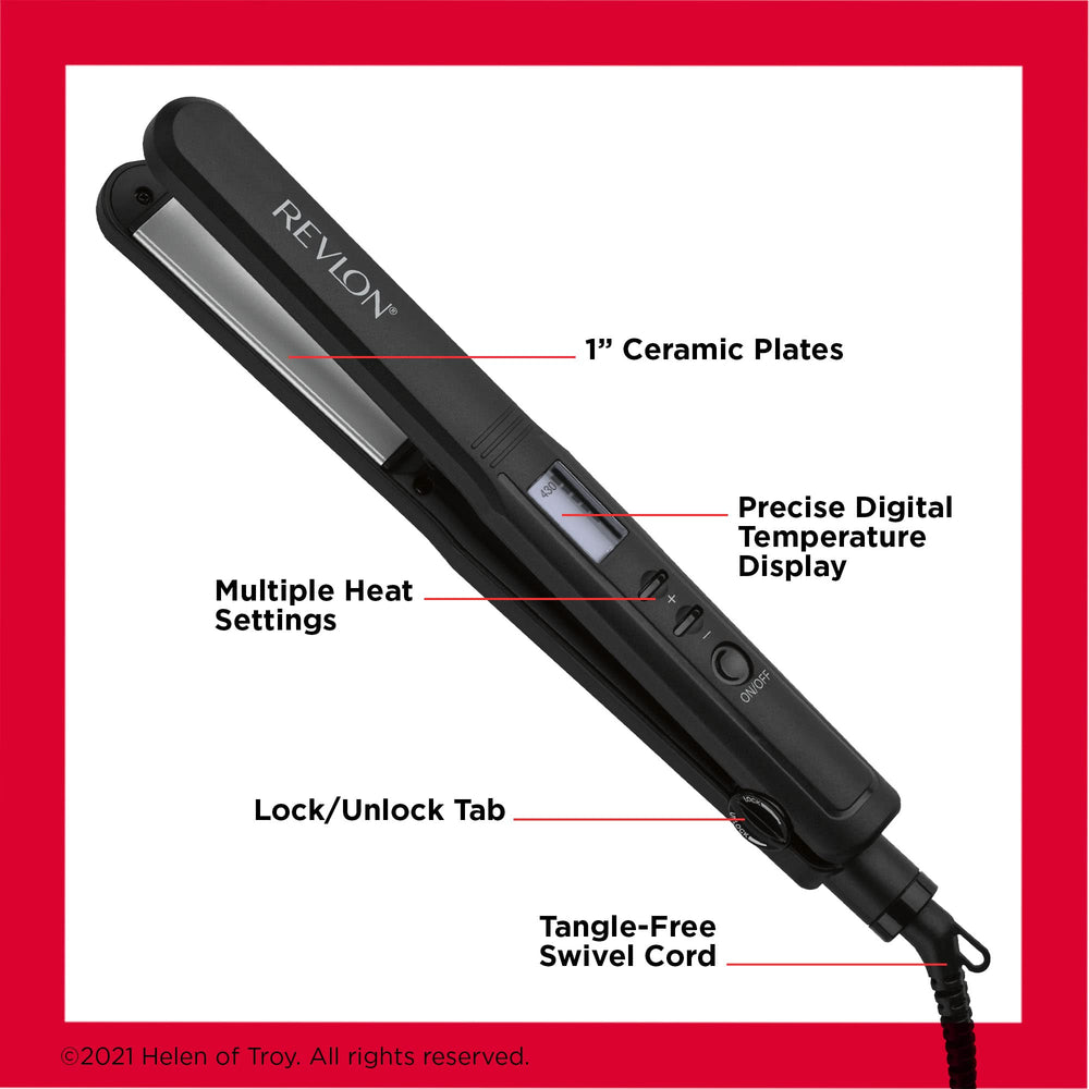 REVLON Perfect Heat digital temperature display helps you set precise heat for all hair types