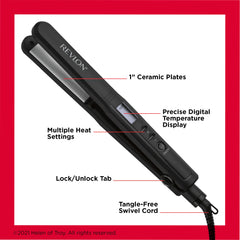 REVLON Perfect Heat digital temperature display helps you set precise heat for all hair types