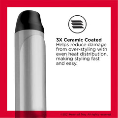 Revlon Perfect Heat with triple ceramic coating ensuring even heat distribution during styling.