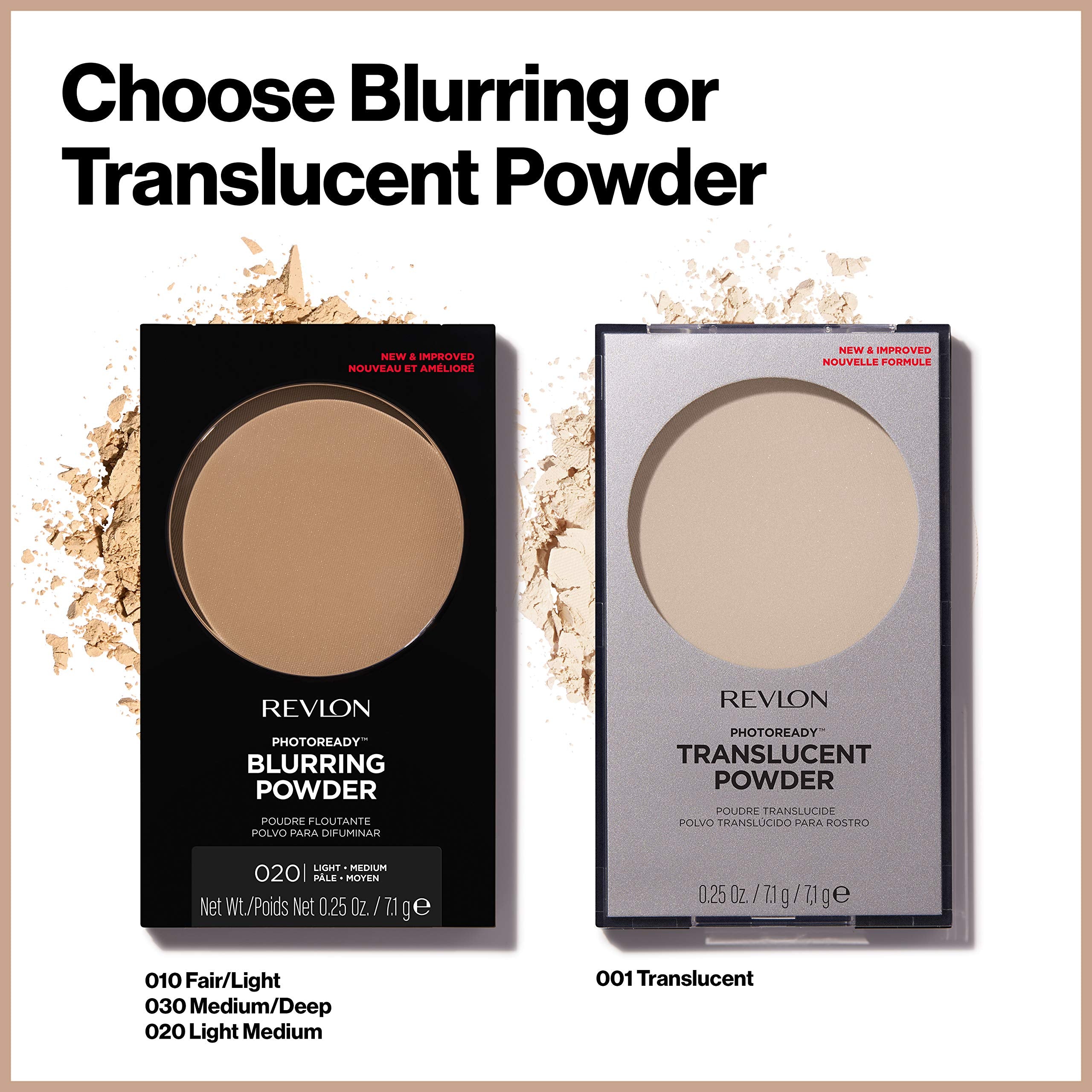 Revlon PhotoReady Blurring Powder oil-free shades provide comfortable wear