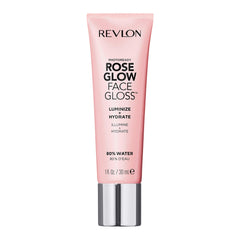 Revlon PhotoReady Face Gloss Rose Glow swatch shows universal rosy glow for primed skin.
