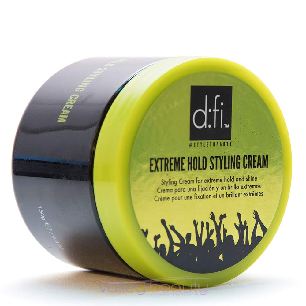 REVLON PROFESSIONAL D:FI Hair Extreme Hold Styling Cream with hands applying shows easy distribution