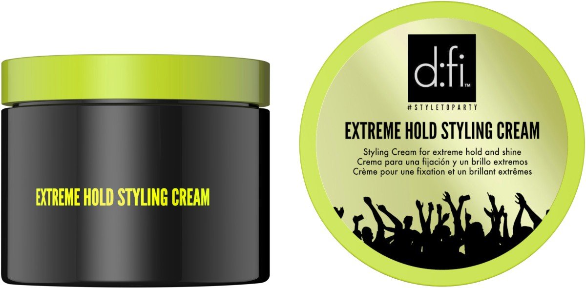 REVLON PROFESSIONAL D:FI Hair Extreme Hold Styling Cream model-hair with defined shape shows hold