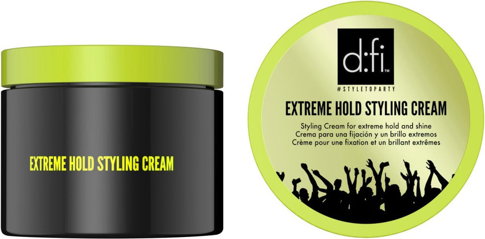 REVLON PROFESSIONAL D:FI Hair Extreme Hold Styling Cream model-hair with defined shape shows hold
