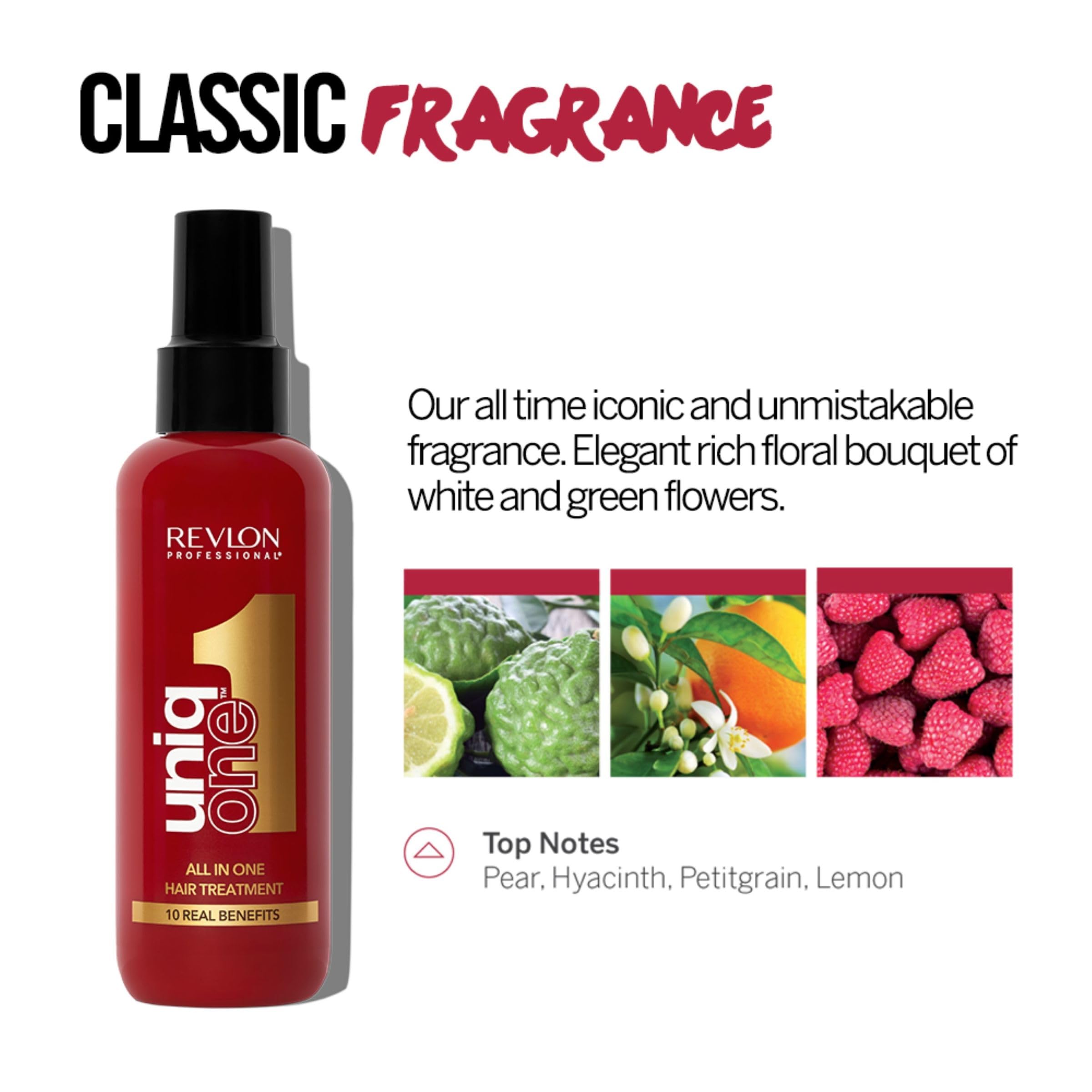 REVLON PROFESSIONAL white floral ingredients visual representing the classic fragrance