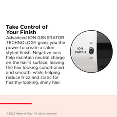 Revlon Shine Booster Hair Dryer side view shows ergonomic grip for comfortable styling sessions.