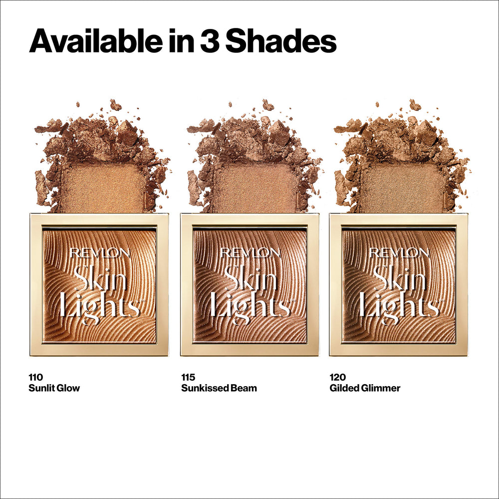 REVLON Skinlights bronzer brush-application demonstrates easy, light-weight application for a sun-kissed look.