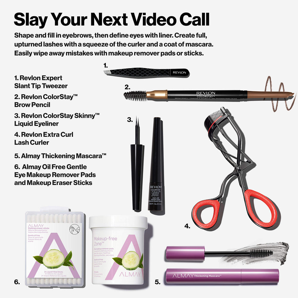 Revlon Skinny Liquid Eyeliner closeup along lash line for defined lashes