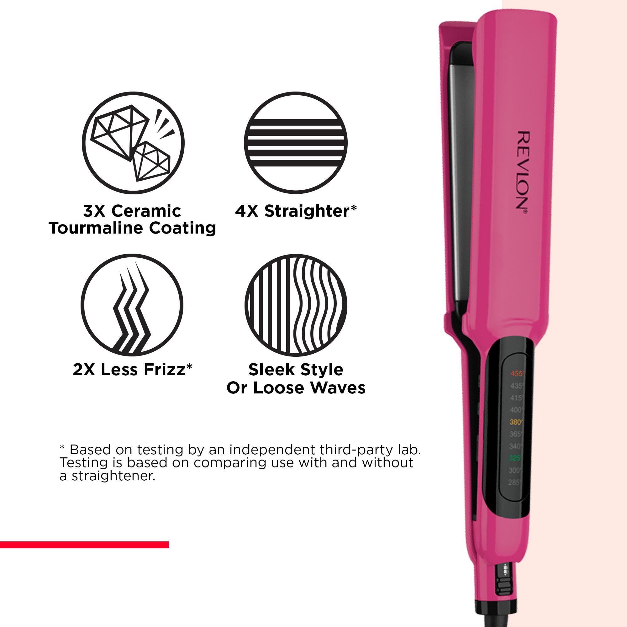 Revlon Smooth Brilliance auto shut-off enhances safety during styling sessions.