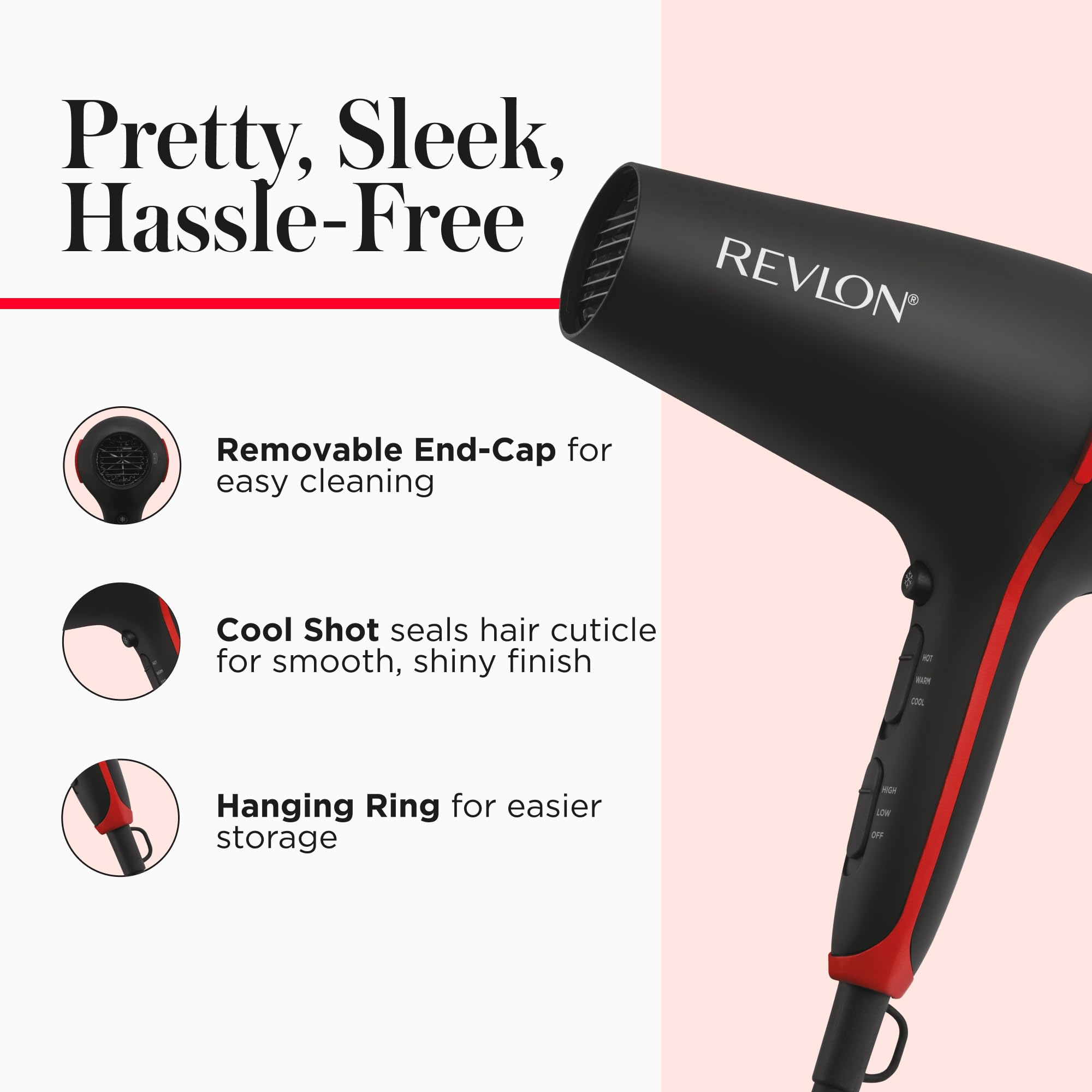 REVLON SmoothStay 1875W power coil underscores fast styling