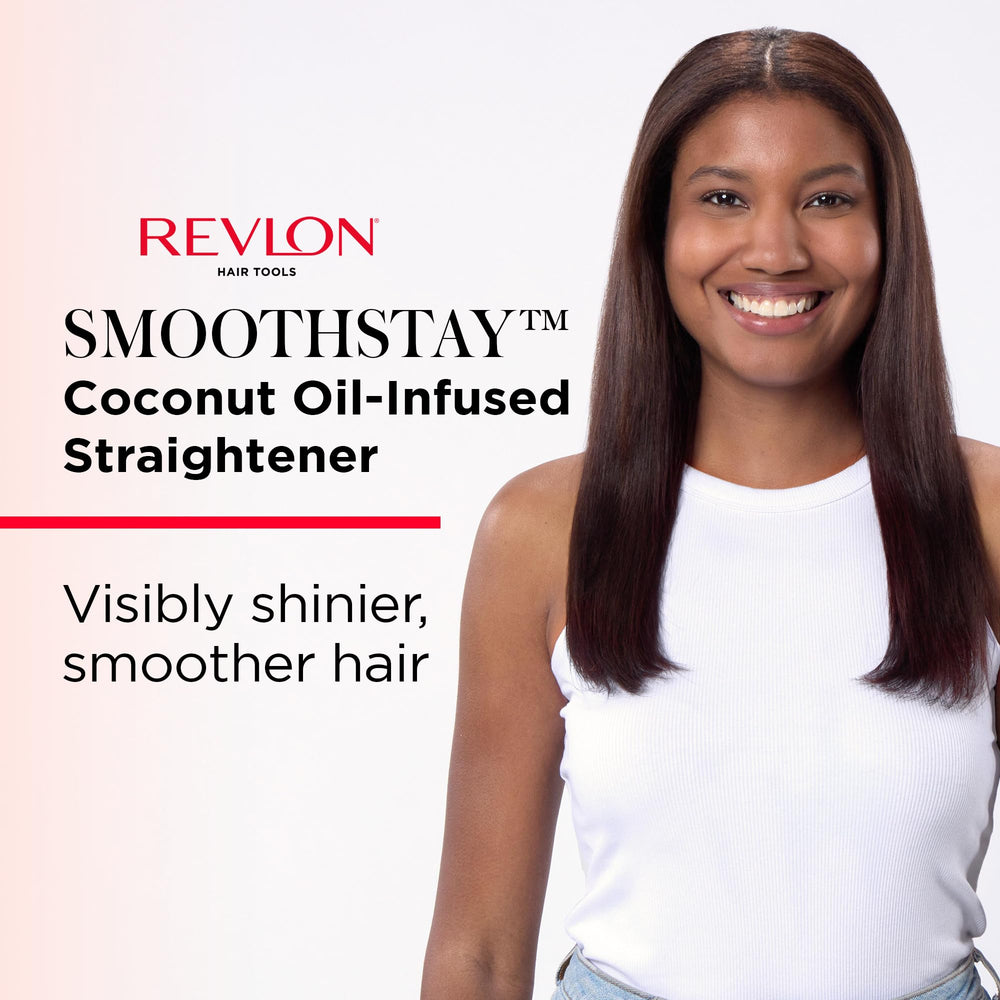 REVLON SmoothStay coconut oil-infused plates lock in moisture for a silky finish.