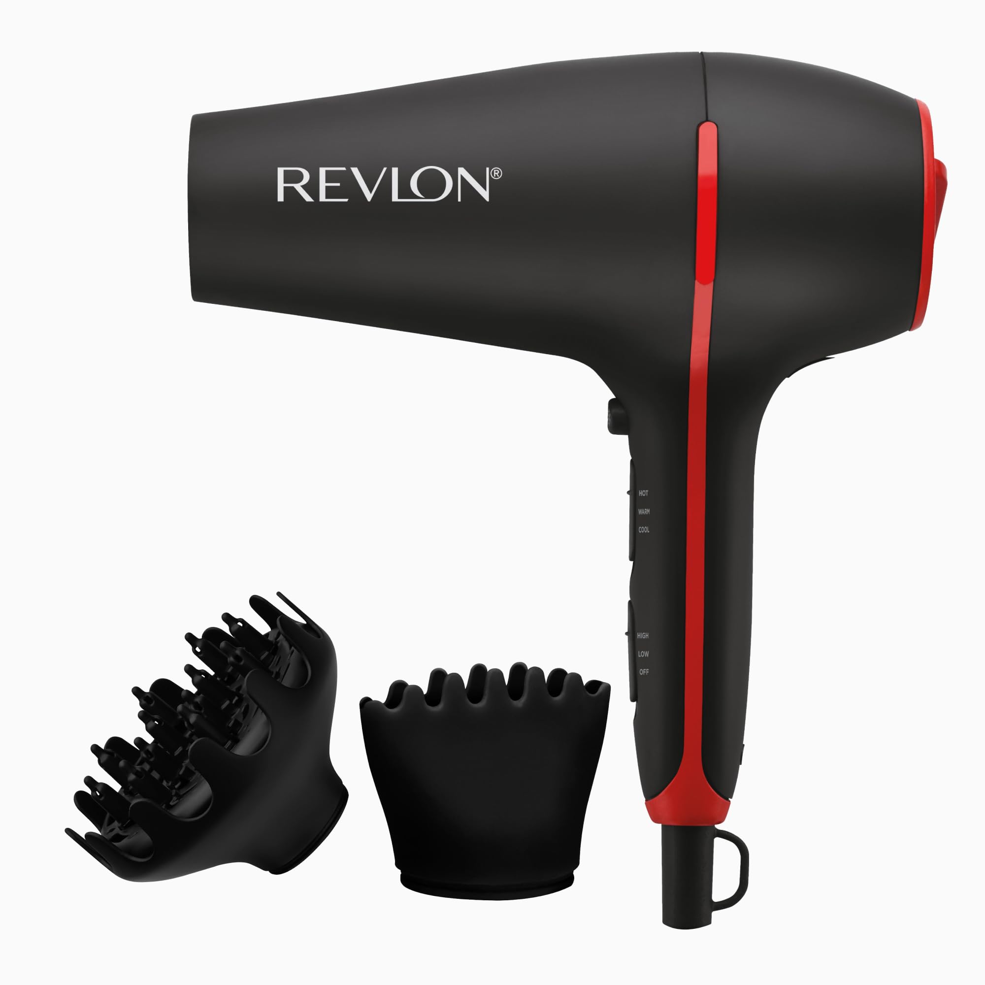 REVLON SmoothStay hair dryer with diffuser for frizz control and defined curls