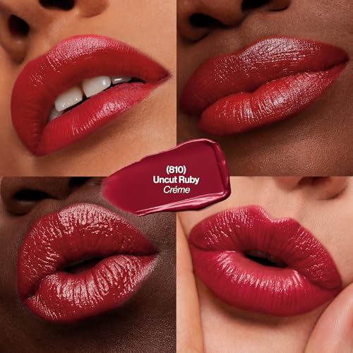 REVLON lip color on lips showing glide and color depth