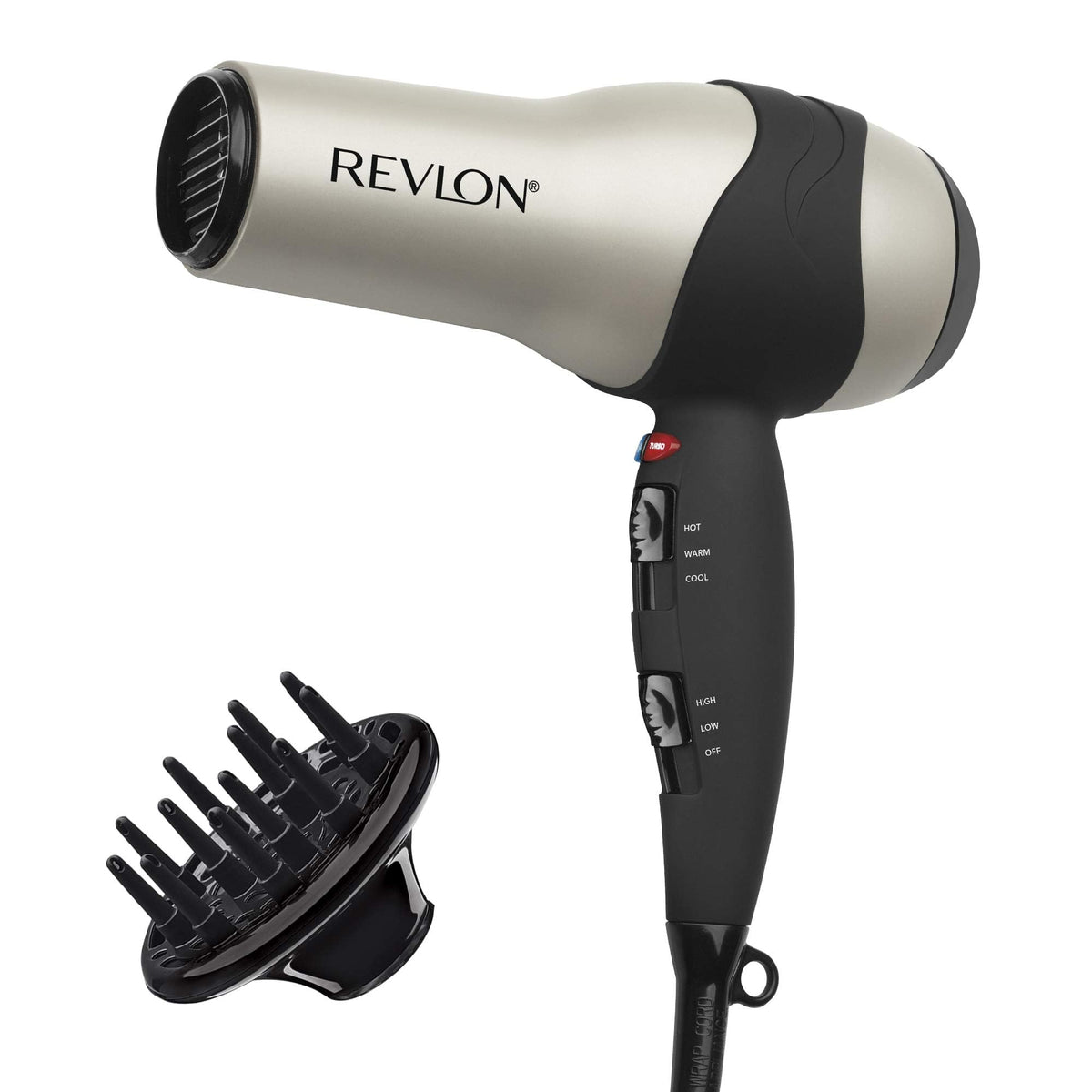 REVLON Turbo Hair Dryer with Ionic Technology for smooth, frizz-free results.