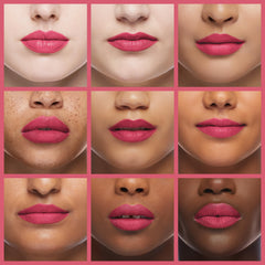 Revlon Ultra HD Matte Lipcolor Pink Devotion 600 swatch shows rich color.