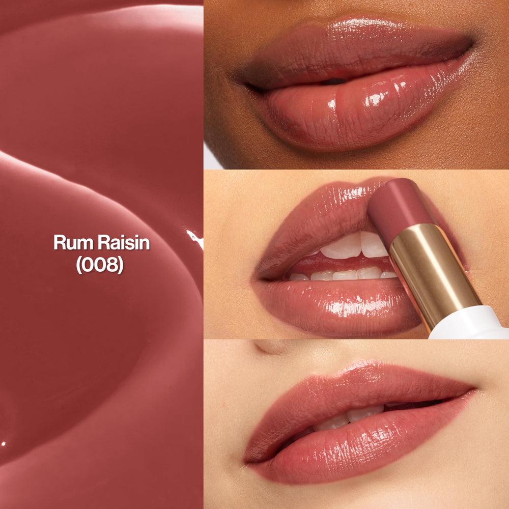 Revlon Glass Shine Balm vanilla-scent close-up emphasizes fragrance-friendly, comfortable wear.