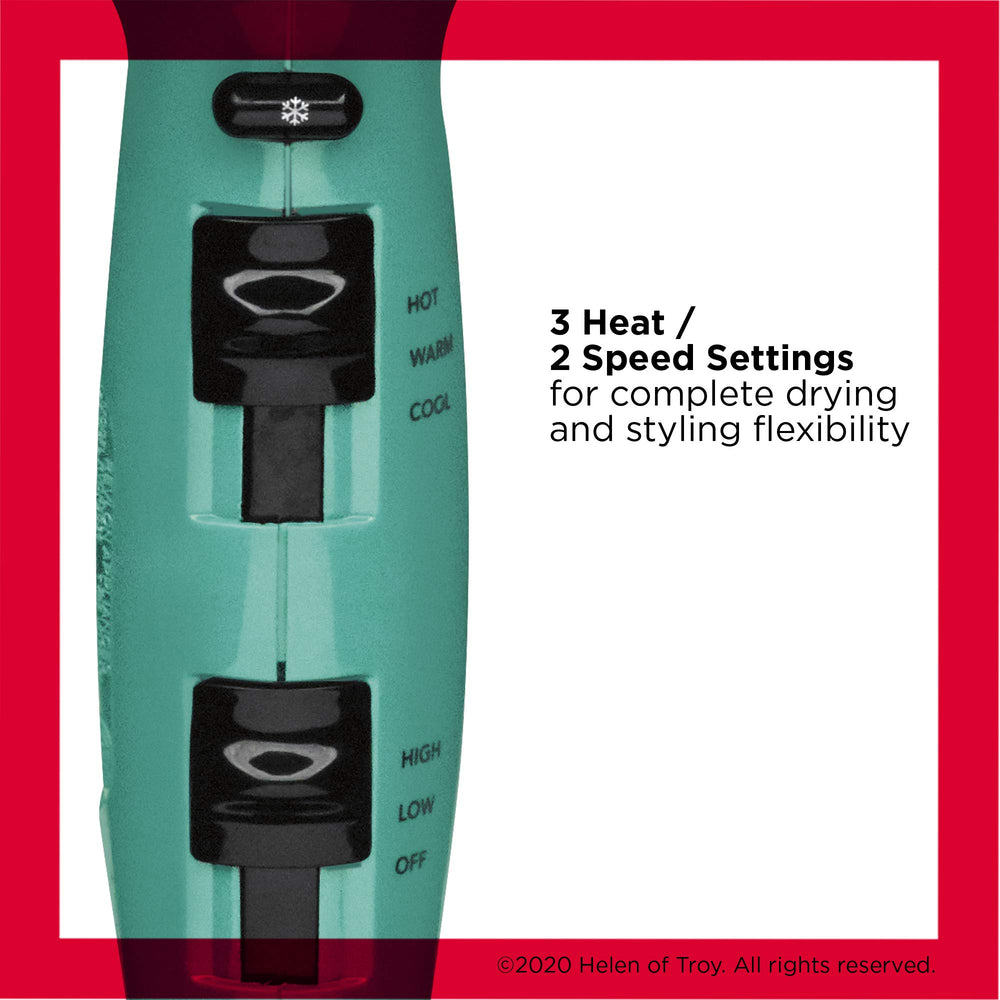 REVLON Volume Booster cool shot button locks the finished look with cool air.