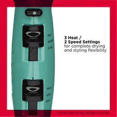 REVLON Volume Booster cool shot button locks the finished look with cool air.