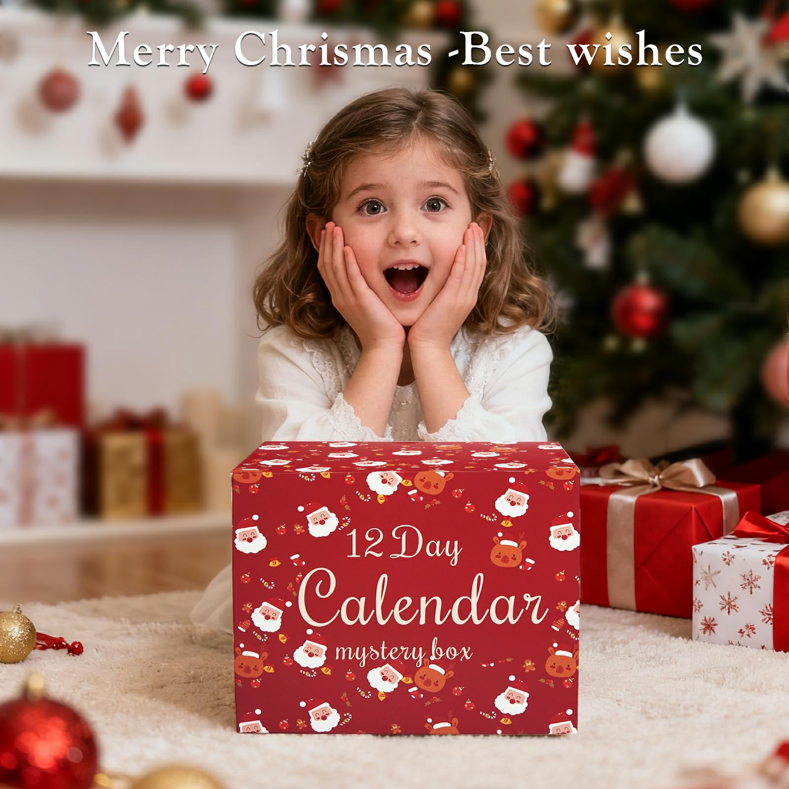 RevoNext daughters Christmas makeup gift set held by a delighted recipient