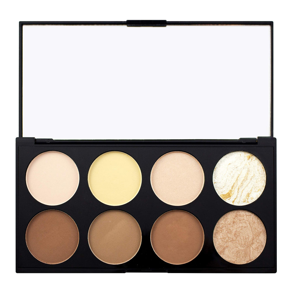 Revolution Beauty London Ultra Contour Palette application showing sculpted features with seamless blending