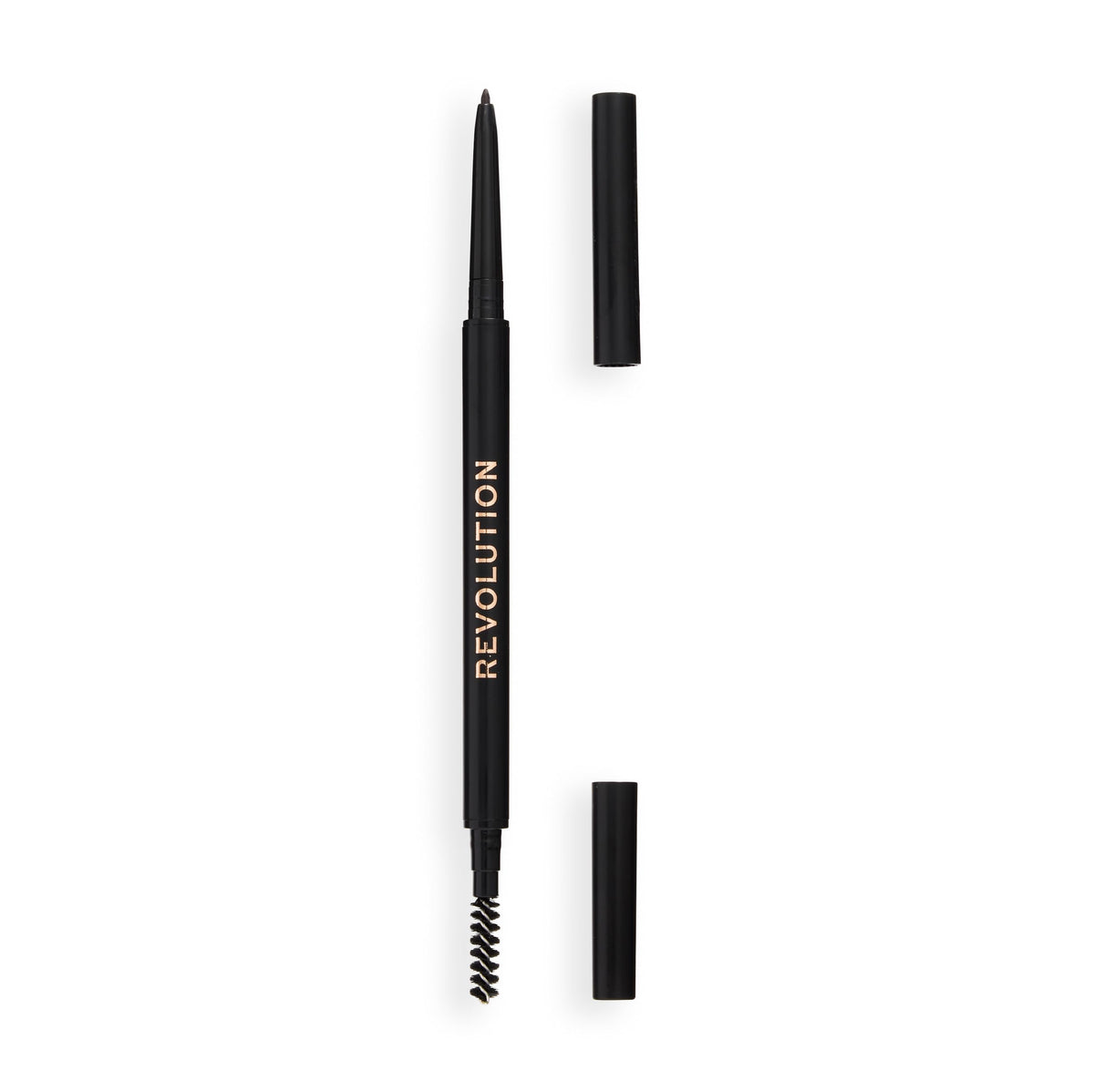 Revolution Beauty London front view of pencil showing packaging and compact design benefit