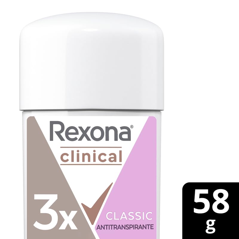 Rexona Clinical 96hrs 58g cream stick closeup showing smooth, easy application.