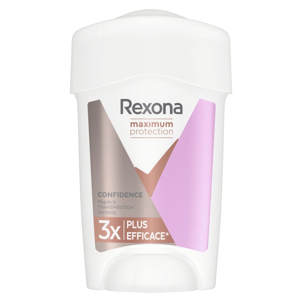 Rexona Maximum Protection Deodorant Cream application showing long-lasting sweat protection.