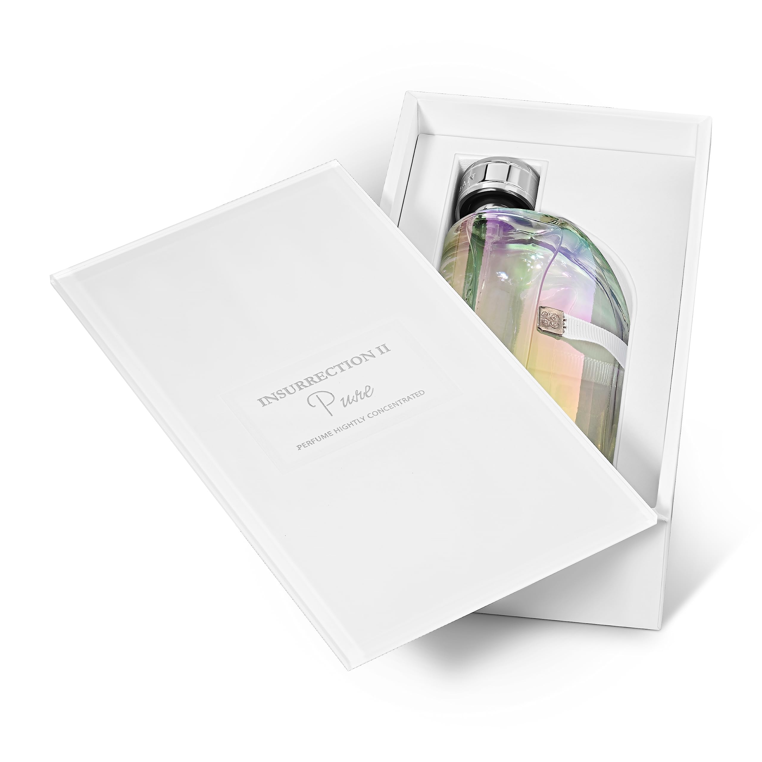 Reyane Tradition Insurrection Pure Parfum limited edition badge signals collectible aroma for fans.