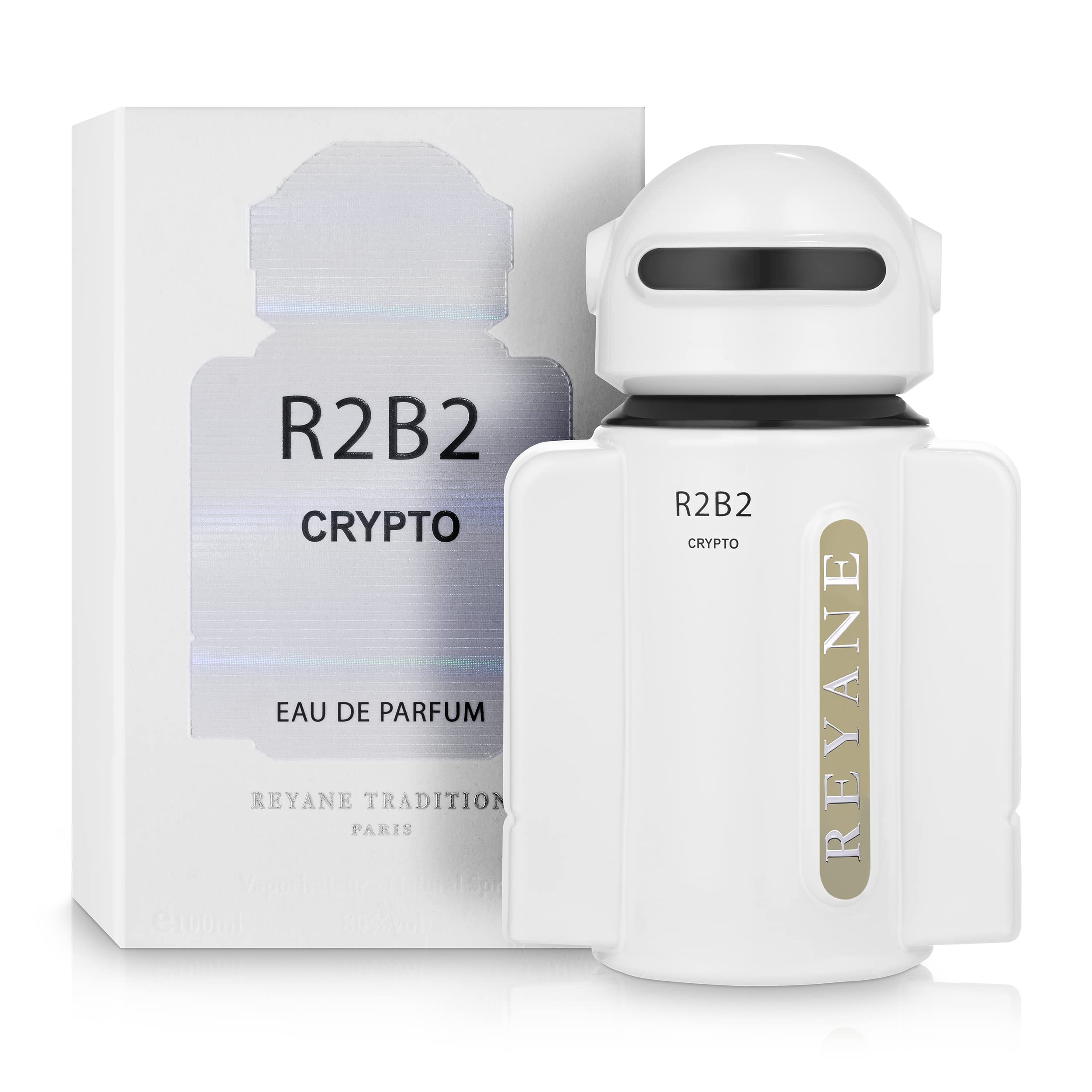Reyane Tradition R2B2 Crypto laser-spray close-up highlights precision mist for controlled application.