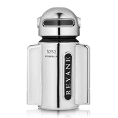 Reyane Tradition R2B2 Interstellar bottle close-up highlighting futuristic design and branding