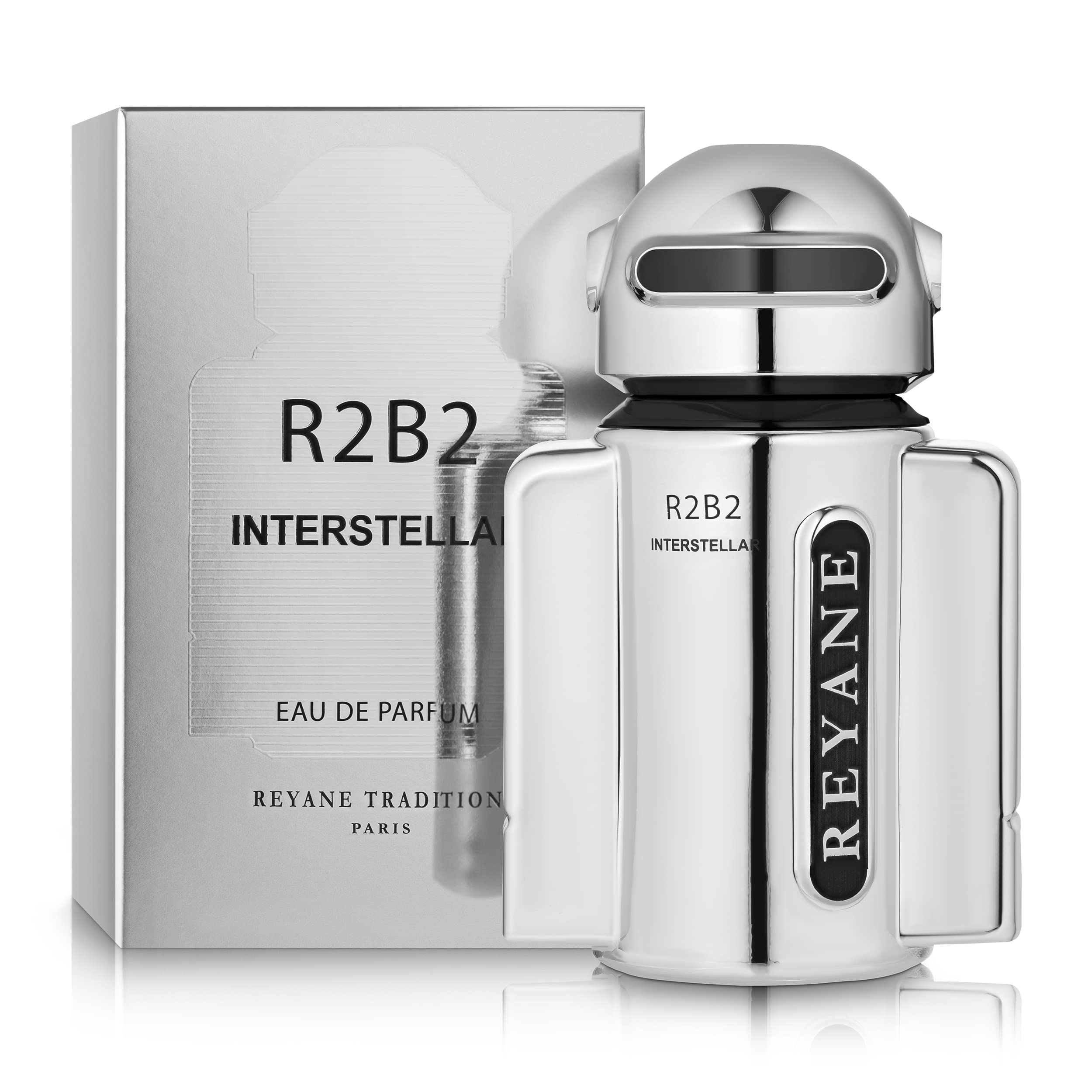 Interstellar laser spray graphic by Reyane Tradition emphasizing even diffusion technology