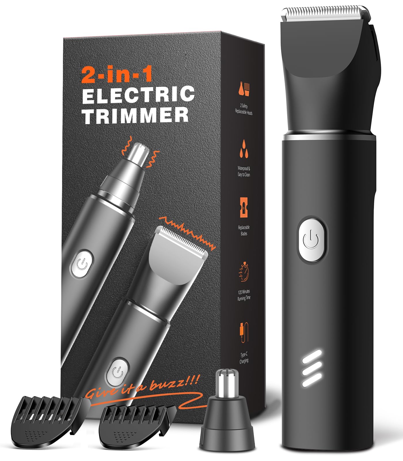 REYOLL body hair trimmer front view for precise grooming and comfort.