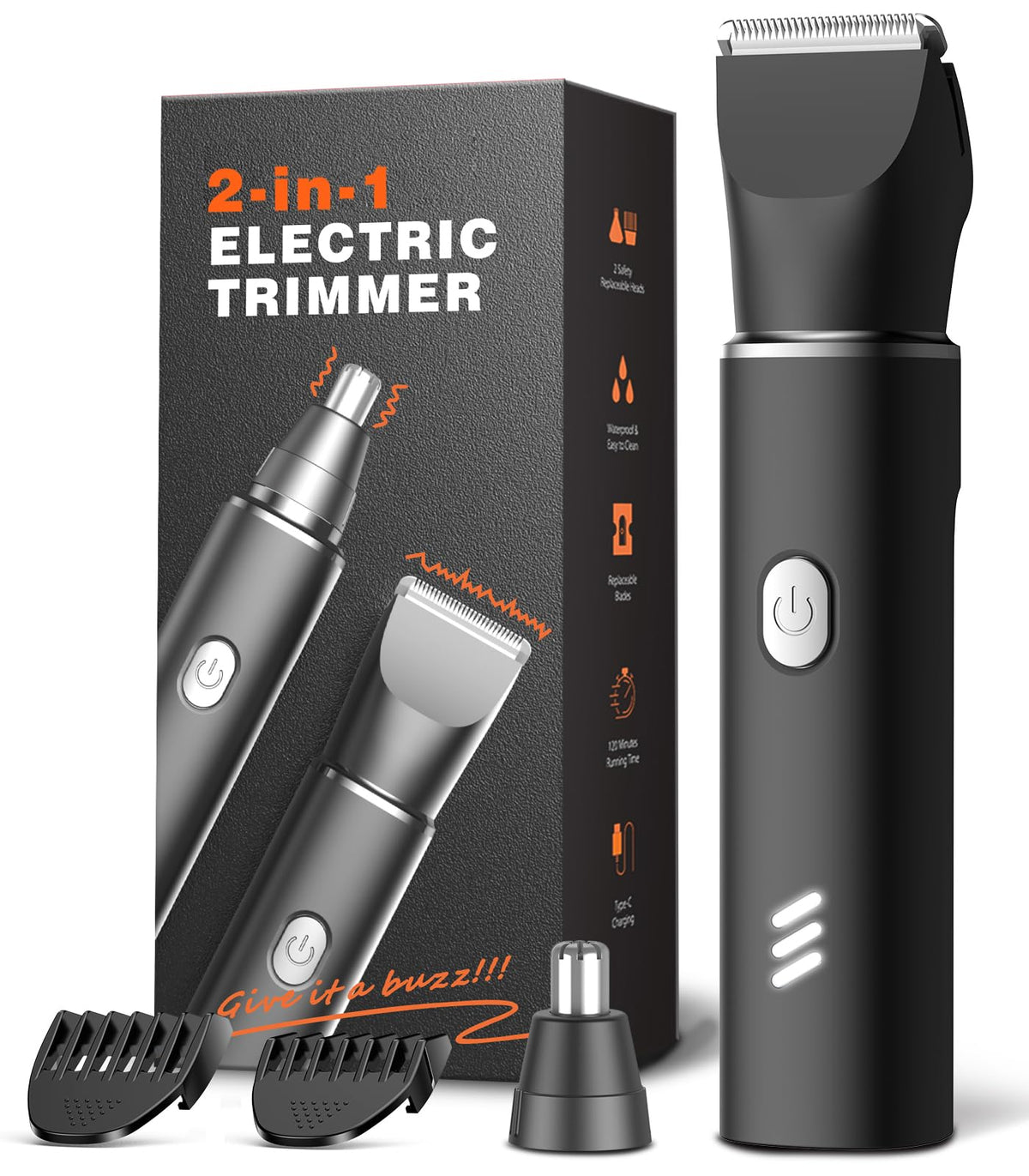 REYOLL body hair trimmer front view for precise grooming and comfort.