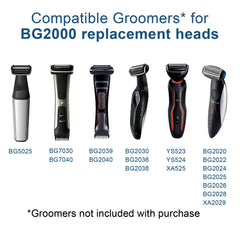 RF RollingFit bg5000 heads on a bodygroom trimmer for smoother shaving.