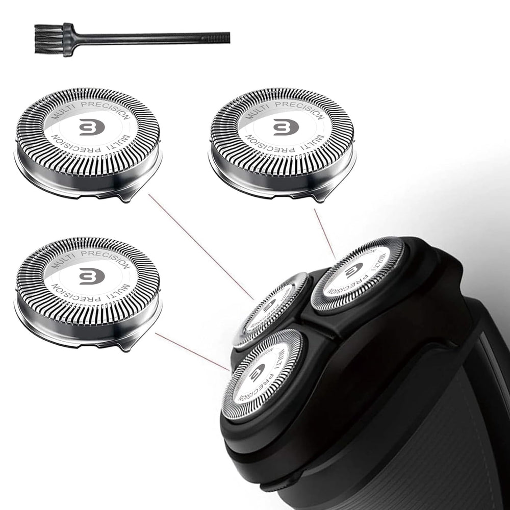 RF RollingFit SH30 heads close-up showing precise fit for gentle glide