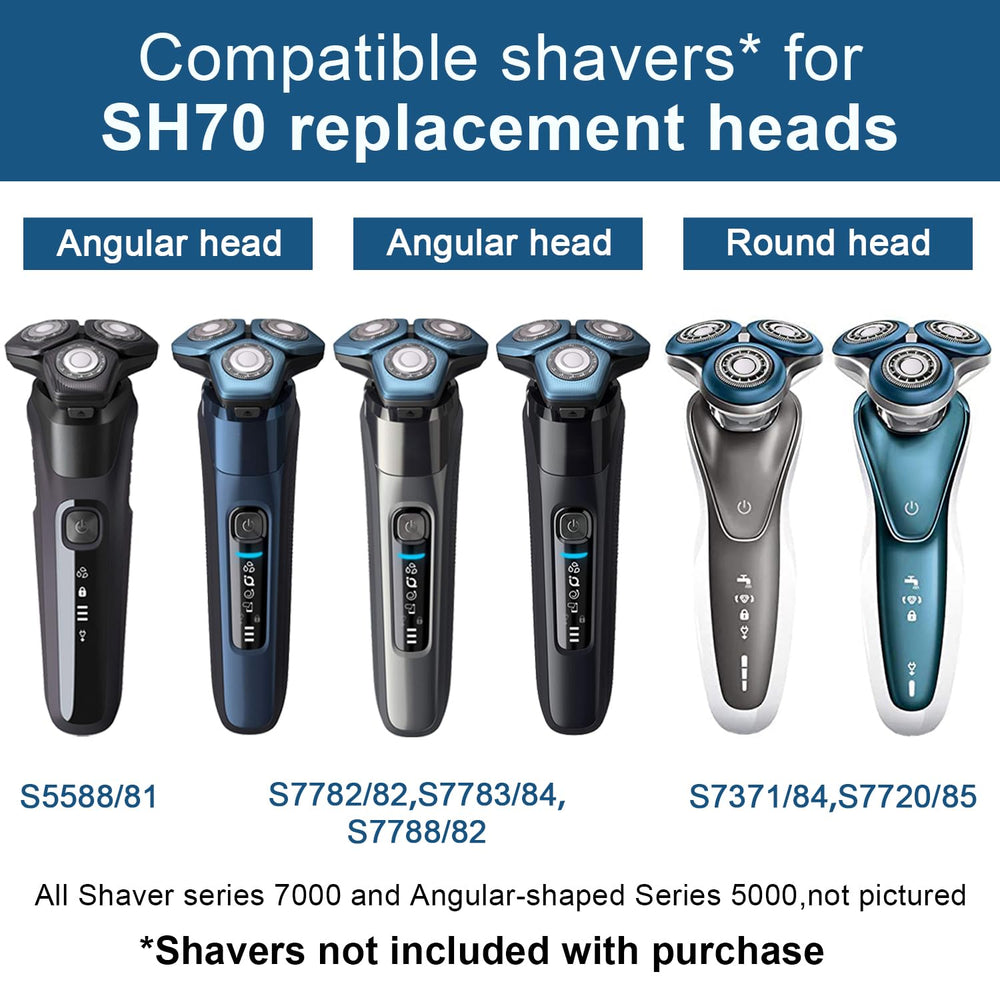 RF RollingFit SH70 ultra-thin head with long-beard slots closeup